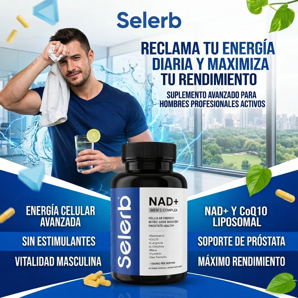Etiqueta e ingredientes de Selerb NAD+ Men's Complex