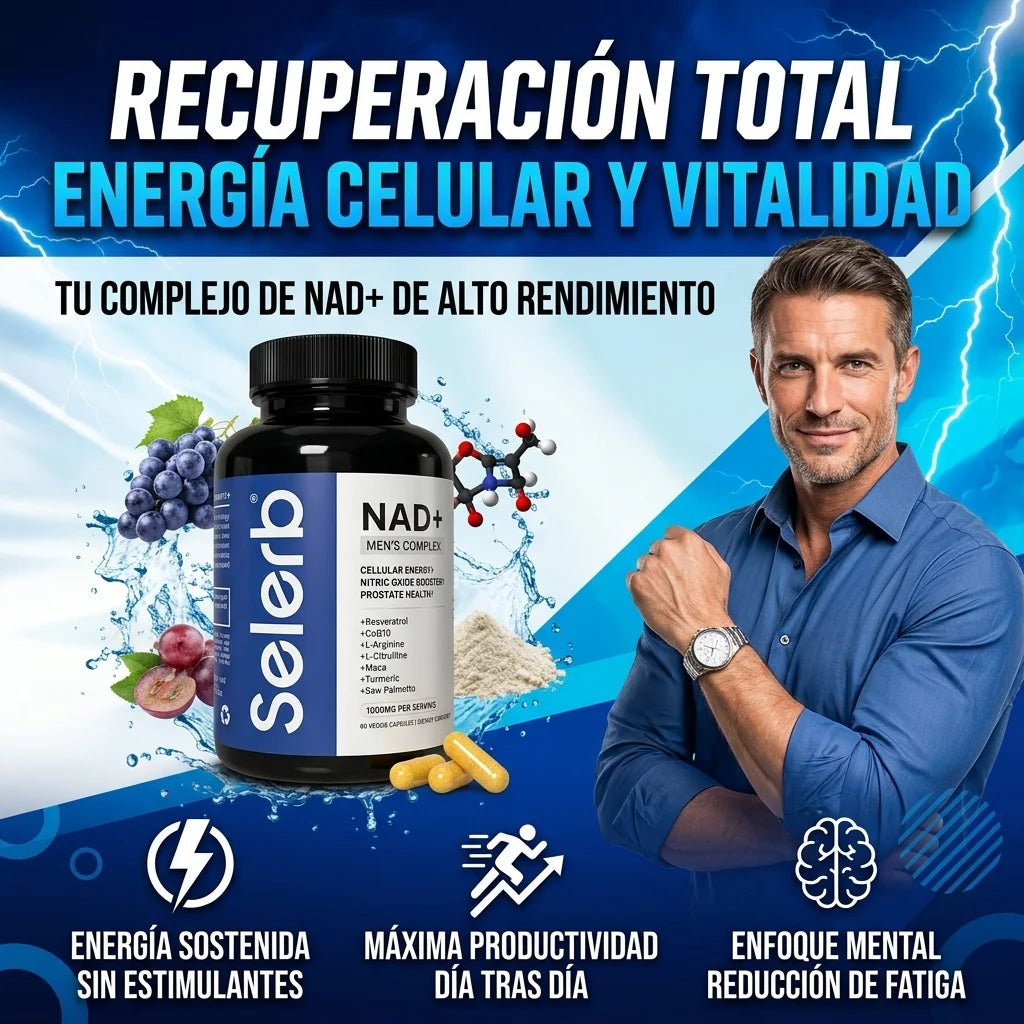 Sellos de calidad de Selerb NAD+: hecho en EE.UU., vegano, libre de gluten