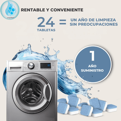 LimpiaMax™ Pastilla Lavadora - Mantén tu lavadora limpia y tu ropa oliendo a fresco