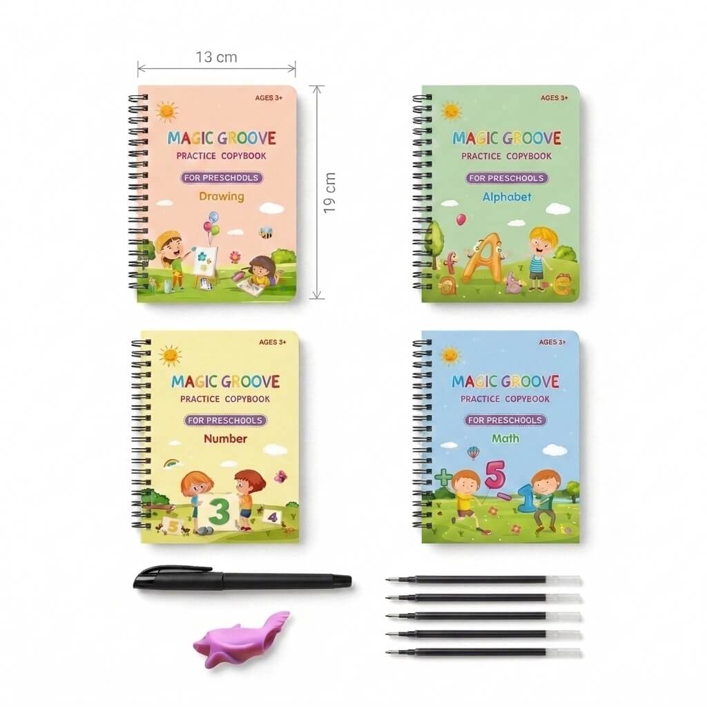 Trazo Mágico – Su letra mejora sin peleas ni goma - Set Cuaderno Magic Caligrafía