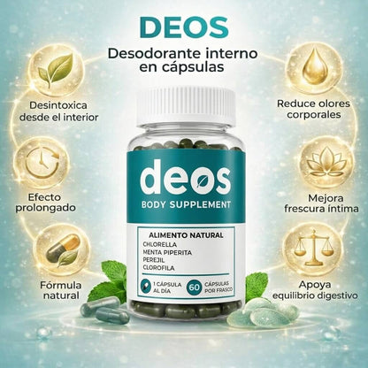 DEOS DESODORANTE INTERNO NATURAL  60 capsulas